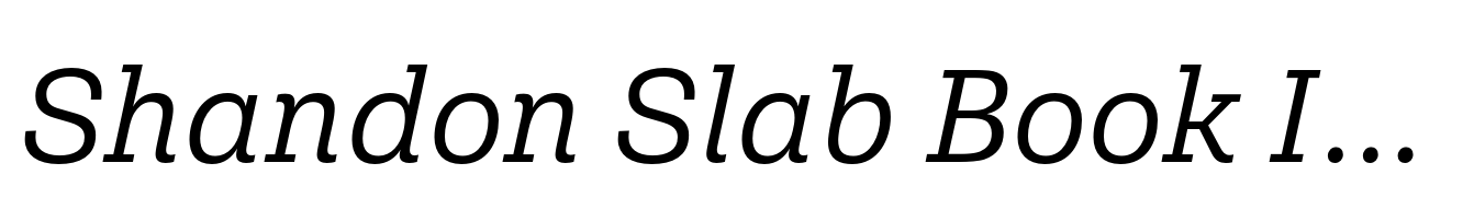 Shandon Slab Book Italic
